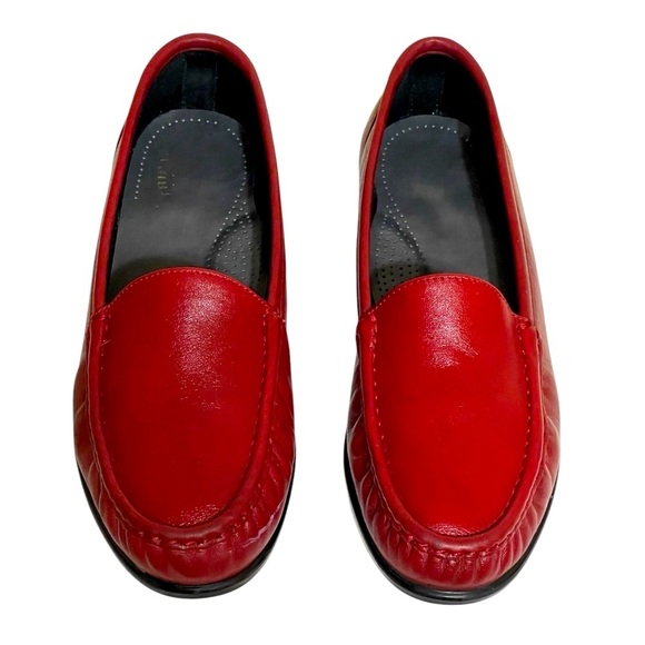 🔥SALE🔥SAS SIMPLIFY WOMENS RED LEATHER WOMENS LOAFERS SZ 8.5 N EUC - Picture 6 of 12